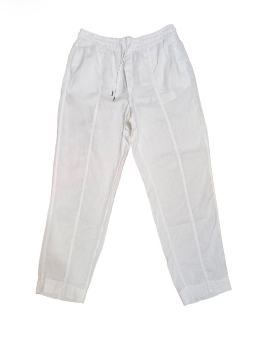 Athleta Retreat Linen Ankle pants, 100-% Linen, Drawstring, size L , pockets
